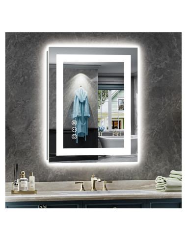 Espejo de Baño LED Briivue 50x71 cm Antivaho Regulable