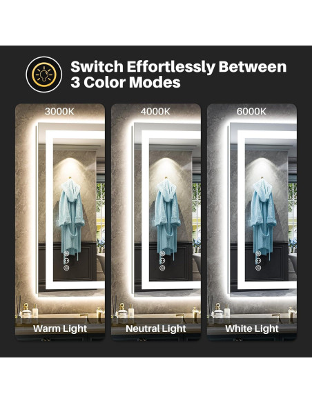 Espejo de Baño LED Briivue 50x71 cm Antivaho Regulable Espejo de Baño LED Briivue 50x71 cm Antivaho Regulable