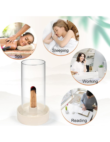 Soporte de Incienso MOUGIGI de Cerámica y Vidrio - 26.94 cm Soporte de Incienso MOUGIGI de Cerámica y Vidrio - 26.94 cm