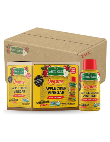 Vinagre de Sidra de Manzana Orgánico White House 24x59ml