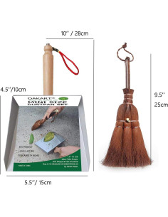 Juego Mini Recogedor y Cepillo Huibot Oakart Acero Inoxidable 2