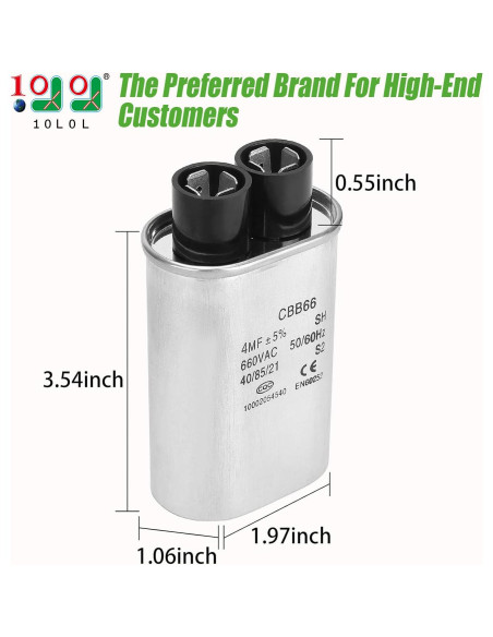 Capacitor 10L0L 4uF 660V para Cargadores EZGO PowerWise II Capacitor 10L0L 4uF 660V para Cargadores EZGO PowerWise II