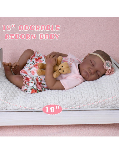 Muñeca Bebé Reborn Milidool 18" Realista con Accesorios