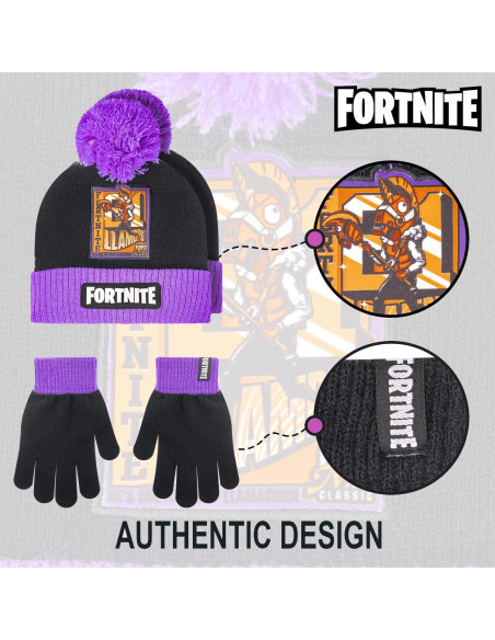 Set Gorro y Guantes de Invierno Fortnite Niños 5-13 Años Set Gorro y Guantes de Invierno Fortnite Niños 5-13 Años