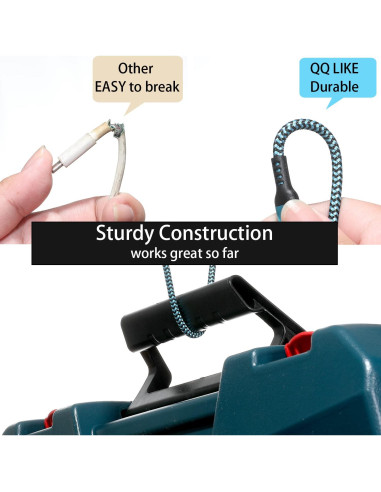 Cable USB C a C 60W QQLIKE 2-en-1 Carga Rápida 1.8m