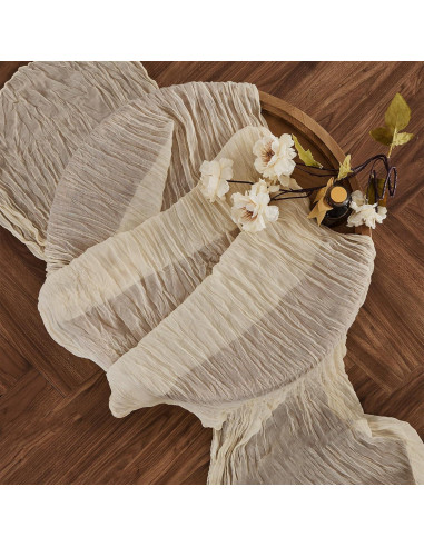Caminito de Mesa de Gasa de Queso WAITER TREE Beige 89x300cm 2 Piezas