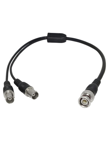 Cable divisor Y coaxial BNC YOUCHENG 0.4m - Adaptador BNC macho a doble BNC hembra