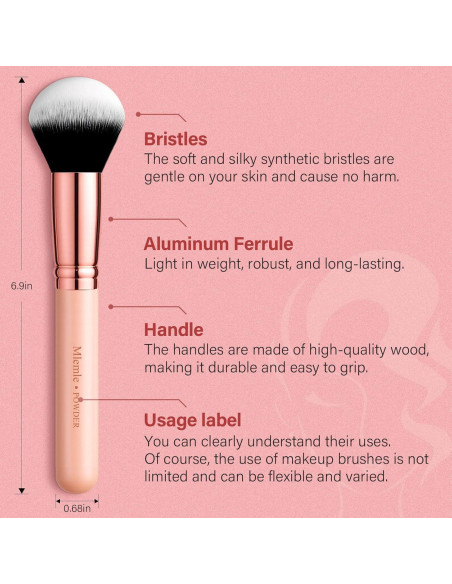 Juego de Brochas de Maquillaje Profesional Mlemle 26 Piezas Rosa Juego de Brochas de Maquillaje Profesional Mlemle 26 Piezas Rosa