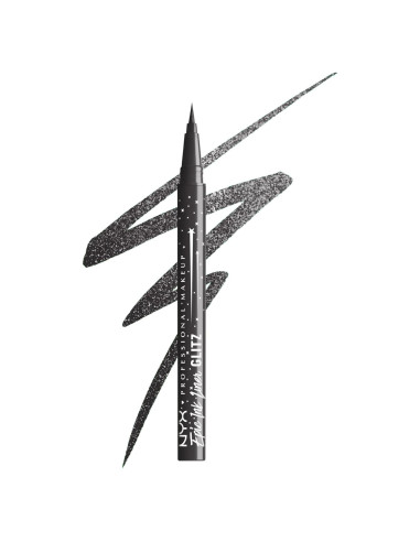 Delineador Líquido Metálico NYX Epic Ink Glitz 06 Brillo Grafito