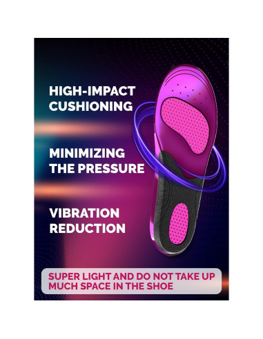 Plantillas de Gel CRUVHEAL para Correr Unisex - Tamaño M