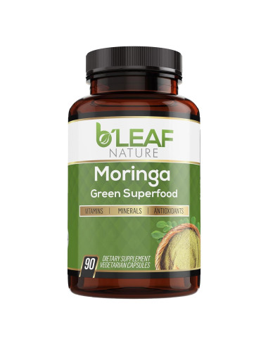 Cápsulas de Moringa Orgánica B'LEAF NATURE 1000mg - 90 Unidades