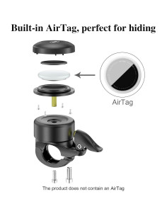Campana de Bicicleta Antirrobo BSSOK BT-3 para AirTag 2