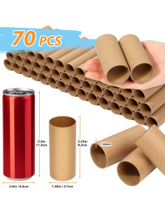 Tubos de Cartón para Manualidades MAPVOLUT 70 Piezas 8.5 cm 2