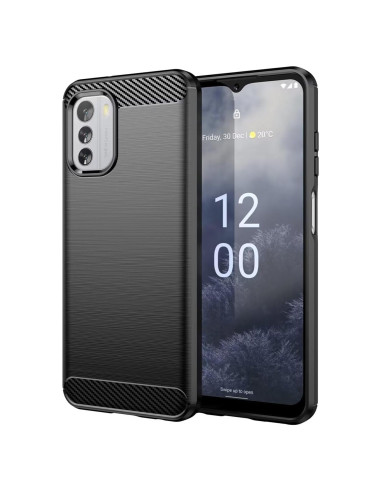 Funda para Nokia G60 - TPU Fibra de Carbono Negra Ultra Delgado