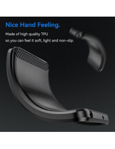 Funda para Nokia G60 - TPU Fibra de Carbono Negra Ultra Delgado 2