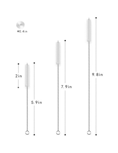 Kit de 9 Cepillos Limpiadores de Pajitas WELANGBN Reutilizables