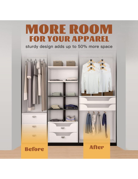 Organizador de Closet MHAaTiad con 18 Ganchos Ajustables Organizador de Closet MHAaTiad con 18 Ganchos Ajustables