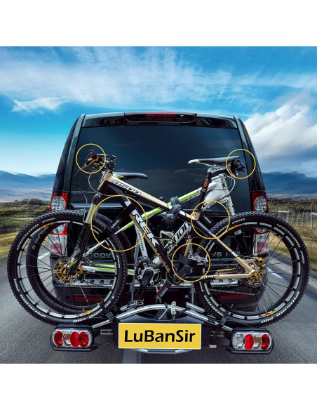Correas para Portabicicletas LuBanSir 8 Piezas Ajustables 20-66 cm Correas para Portabicicletas LuBanSir 8 Piezas Ajustables 20-66 cm