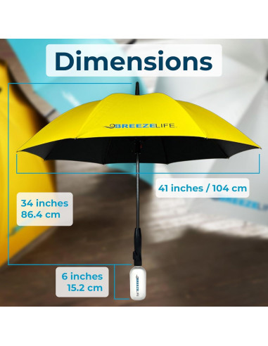 Paraguas Solar Mister Breeze con Ventilador y Nebulizador