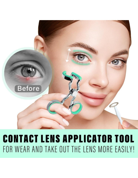 Aplicador de Lentes de Contacto Verde Claro - Higiénico y Portátil Aplicador de Lentes de Contacto Verde Claro - Higiénico y Portátil