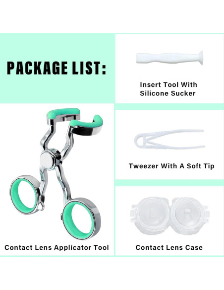 Aplicador de Lentes de Contacto Verde Claro - Higiénico y Portátil Aplicador de Lentes de Contacto Verde Claro - Higiénico y Portátil