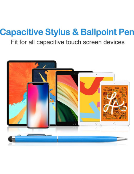 Bolígrafos Stylus 2 en 1 EVERRUSH, Paquete de 10, Alta Precisión Bolígrafos Stylus 2 en 1 EVERRUSH, Paquete de 10, Alta Precisión