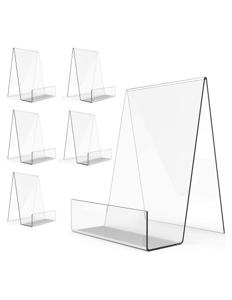 Soporte de Libro Acrílico Boloyo 15.24 cm 6PC Transparente Soporte de Libro Acrílico Boloyo 15.24 cm 6PC Transparente