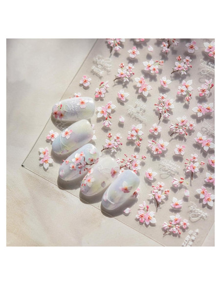Calcomanías de Uñas 5D Floral FRUZJAY - Autoadhesivas Multicolor Calcomanías de Uñas 5D Floral FRUZJAY - Autoadhesivas Multicolor
