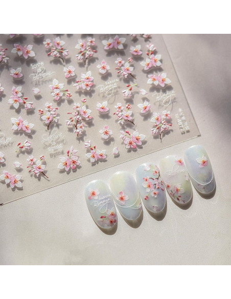 Calcomanías de Uñas 5D Floral FRUZJAY - Autoadhesivas Multicolor Calcomanías de Uñas 5D Floral FRUZJAY - Autoadhesivas Multicolor