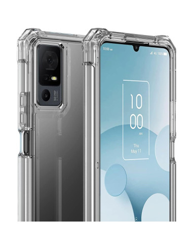 Funda híbrida clara para TCL 40 XL con protector de pantalla