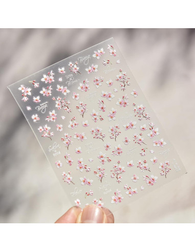 Calcomanías de Uñas 5D Floral FRUZJAY - Autoadhesivas Multicolor
