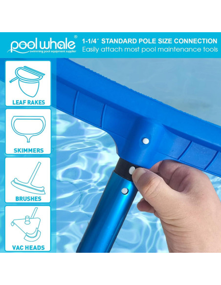 Palo Telescópico para Piscina POOLWHALE 4.57m Aluminio Ajustable Palo Telescópico para Piscina POOLWHALE 4.57m Aluminio Ajustable