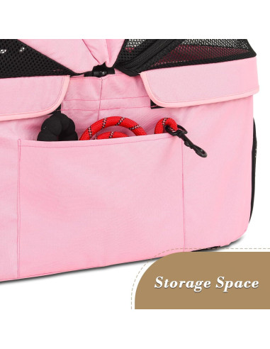 Carrito para Mascotas Athena Rosa Plegable 20.4 kg