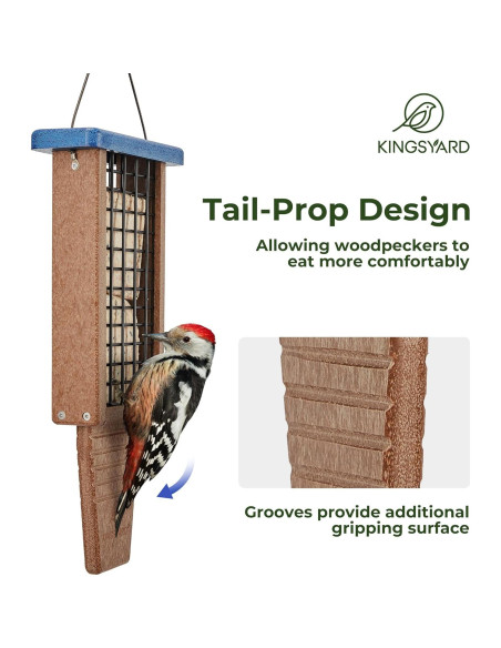 Comedero para Aves de Sebo Kingsyard Azul 20.32x40.64cm Comedero para Aves de Sebo Kingsyard Azul 20.32x40.64cm