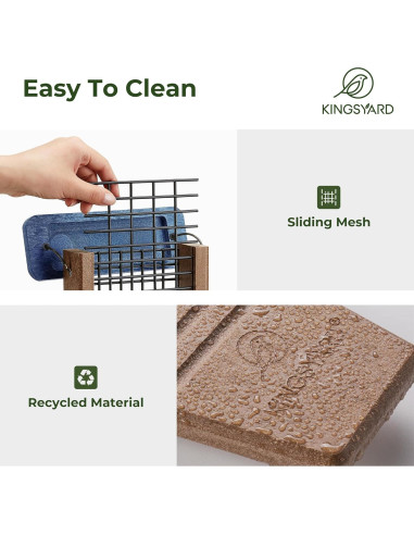 Comedero para Aves de Sebo Kingsyard Azul 20.32x40.64cm