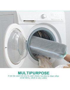 Bolsa de Lavado de Zapatos LYiFanfs Reutilizable 39x19cm Gris 2