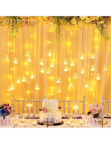 Soporte de Vela Colgante NUPTIO de Vidrio 6 cm - 36 Pcs