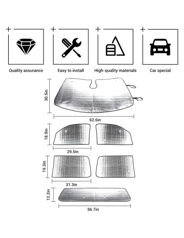Protector Solar Hoolcar para Parabrisas Dodge Ram 2018-2023