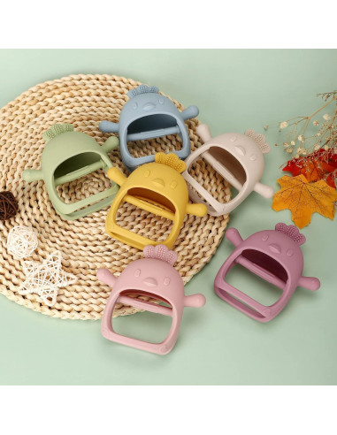Mordedor de Silicona Socub para Bebés 0-6 Meses Beige