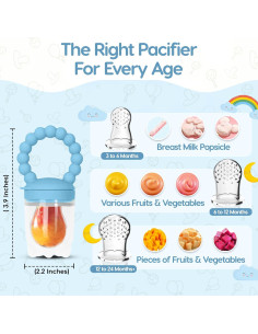 Alimentador de Frutas O'doe con 1 Chupete y 3 Tetinas BPA Free 2