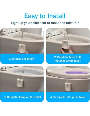 Luz de Inodoro VEEKI con Sensor de Movimiento y 16 Colores