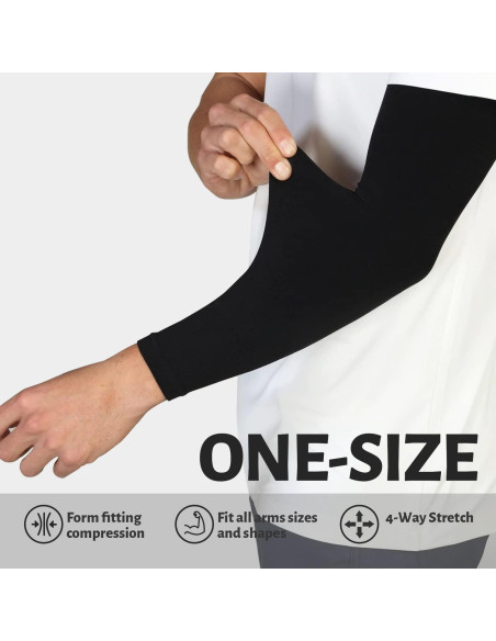 Mangas de Protección Solar UV UPF 50 Unisex - 5 Pares Negros Mangas de Protección Solar UV UPF 50 Unisex - 5 Pares Negros
