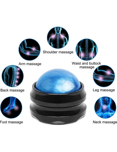 Bola de Masaje WOVTE 5.4 cm para Alivio Muscular Azul