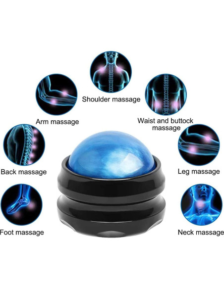 Bola de Masaje WOVTE 5.4 cm para Alivio Muscular Azul Bola de Masaje WOVTE 5.4 cm para Alivio Muscular Azul