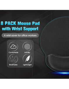 Almohadilla de Ratón Ergonómica Yunsailing 8 Piezas Gel 2