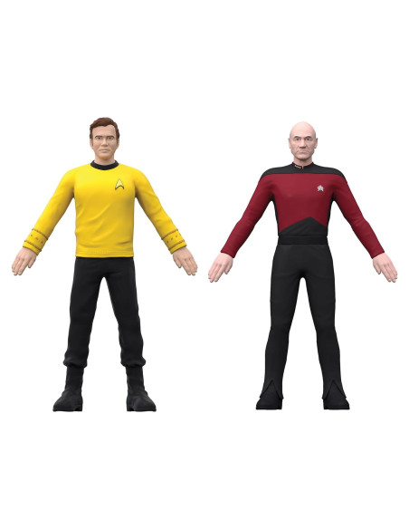 Figuras de Acción TCG Toys FleXfigs Capitán Kirk y Picard Figuras de Acción TCG Toys FleXfigs Capitán Kirk y Picard