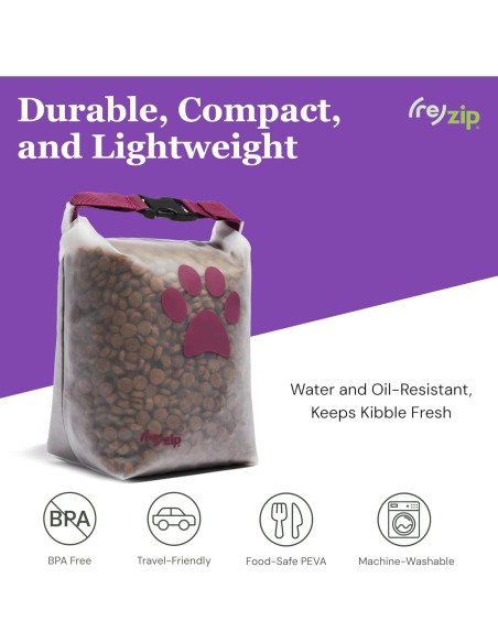 Bolsa de Almacenamiento de Comida para Mascotas re)zip 14 Tazas Bolsa de Almacenamiento de Comida para Mascotas re)zip 14 Tazas