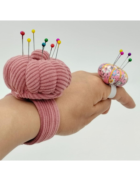 Almohadilla de Agujas para Muñeca y Dedo MEMFISH Calabaza Almohadilla de Agujas para Muñeca y Dedo MEMFISH Calabaza
