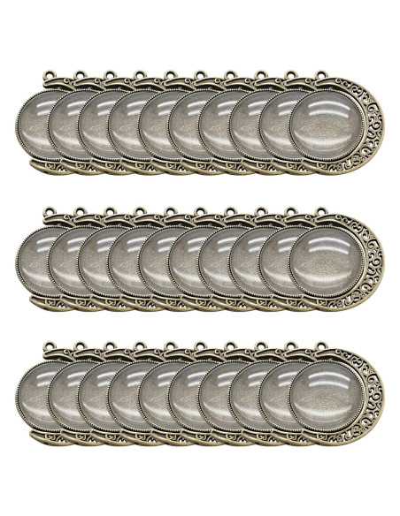 30 Piezas Bandejas Colgantes Doble Cara Lunar Unlorspy Bronce 30 Piezas Bandejas Colgantes Doble Cara Lunar Unlorspy Bronce