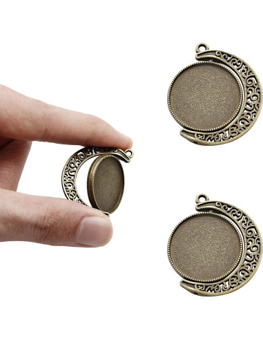 30 Piezas Bandejas Colgantes Doble Cara Lunar Unlorspy Bronce
